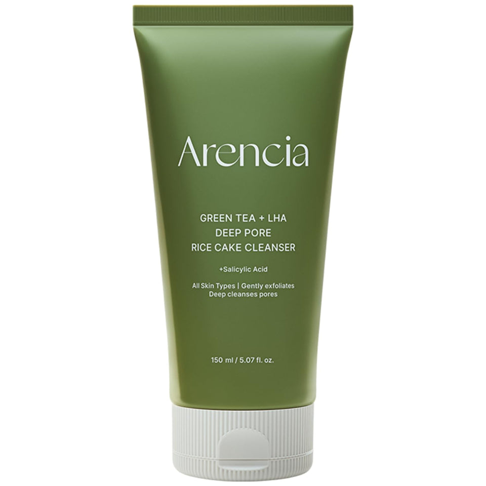 ARENCIA front packaging showing cleanser bottle and branding for clear-pore routine