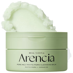 ARENCIA front packaging of Pore Melt Balm showing jar and logo, clear product identity