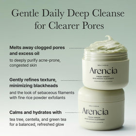 ARENCIA green tea extract bottle detail emphasizing antioxidant support