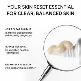 ARENCIA label close-up showing key ingredients, communicates AHA BHA PHA benefits