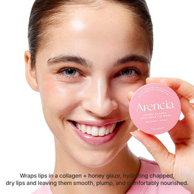 ARENCIA lips morning after treatment showing softer, naturally glazed lip appearance