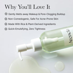 ARENCIA emulsified lather on palm, shows easy rinsing and no greasy residue