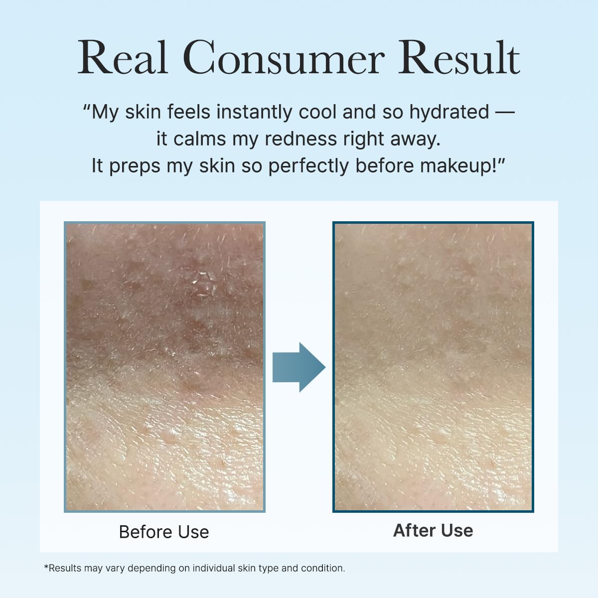 ARENCIA pad application on face demonstrating quick soothing and hydration