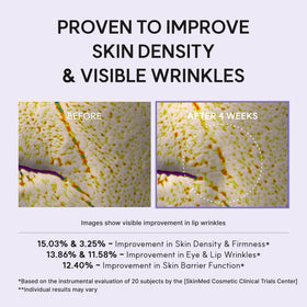 ARENCIA peptide blend visual indicating improved skin texture benefit