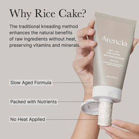 ARENCIA foamy lather on hand showing mild cleansing performance