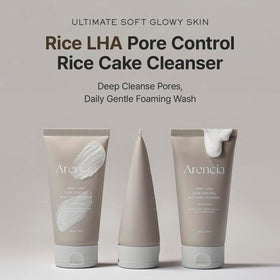 ARENCIA close-up of soft rice cake texture enhancing gentle cleanse