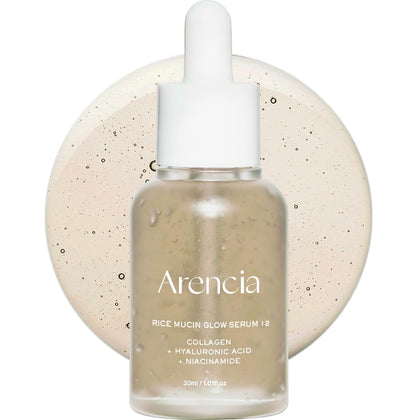 ARENCIA bottle front packaging showing label and glow benefits