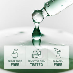 ARENCIA serum on bathroom shelf illustrating easy daily layering