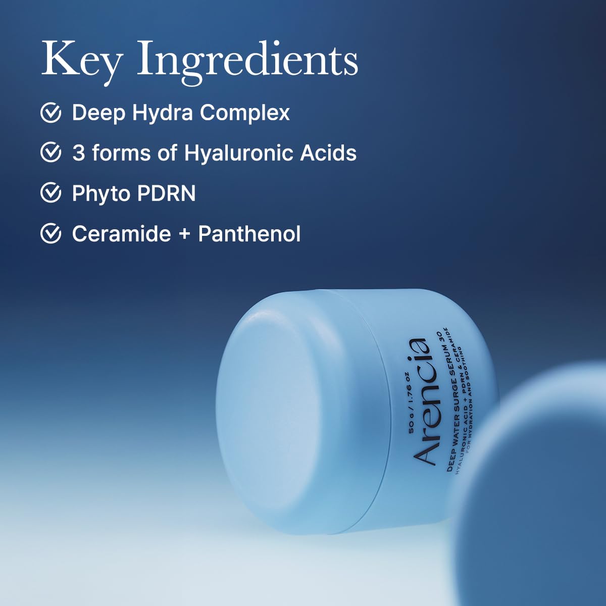 ARENCIA serum on hand application demonstrating spreadability and non-greasy finish