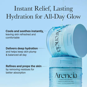 ARENCIA single pad close-up displaying thin soft texture for gentle application