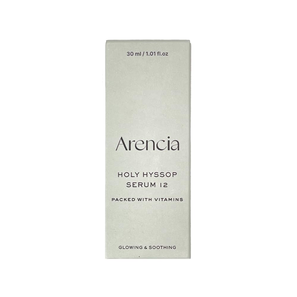 ARENCIA bottle in hand showing size and travel-friendly scale
