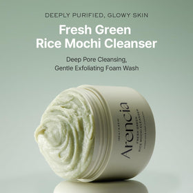 ARENCIA close-up creamy scrub texture with fine granules for gentle exfoliation