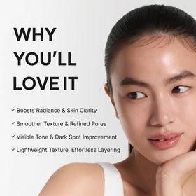 ARENCIA texture close-up showing serum clarity and fast-absorbing lightweight feel