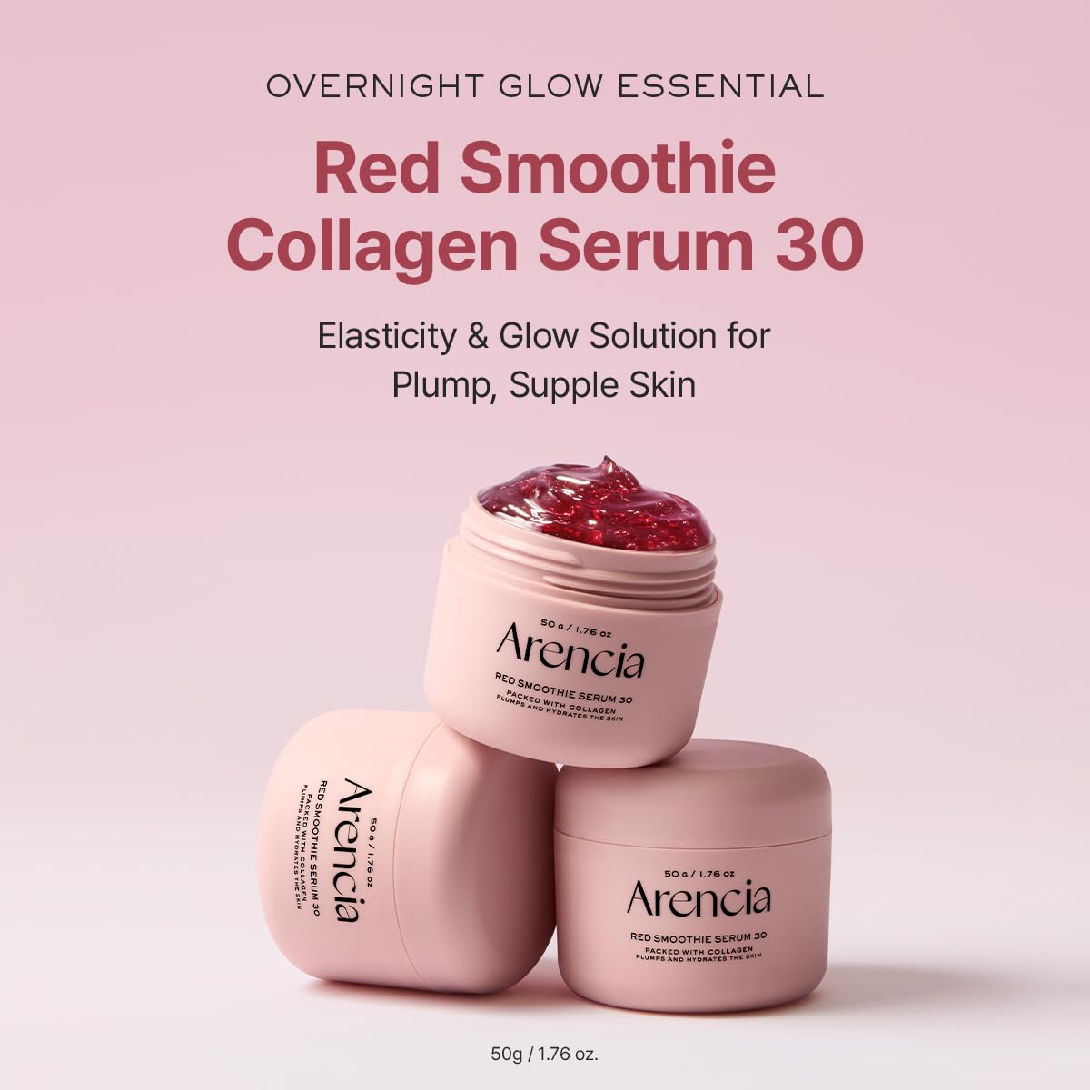 Arencia close-up texture of serum-mask blend highlighting fresh formula