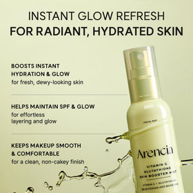 ARENCIA texture droplet on skin showing lightweight hydration benefit