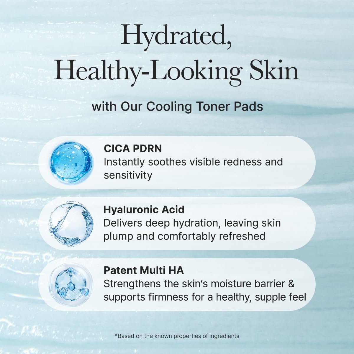 ARENCIA texture shot of serum drop highlighting multi-weight hyaluronic benefit