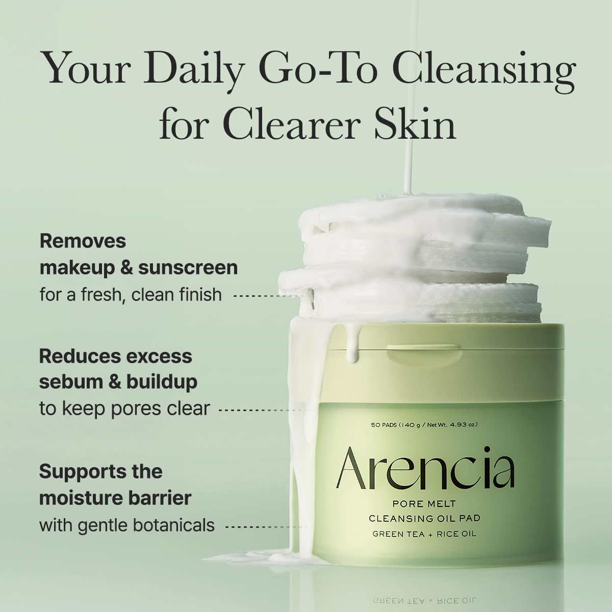 ARENCIA included tongs and open tub for hygienic pad removal