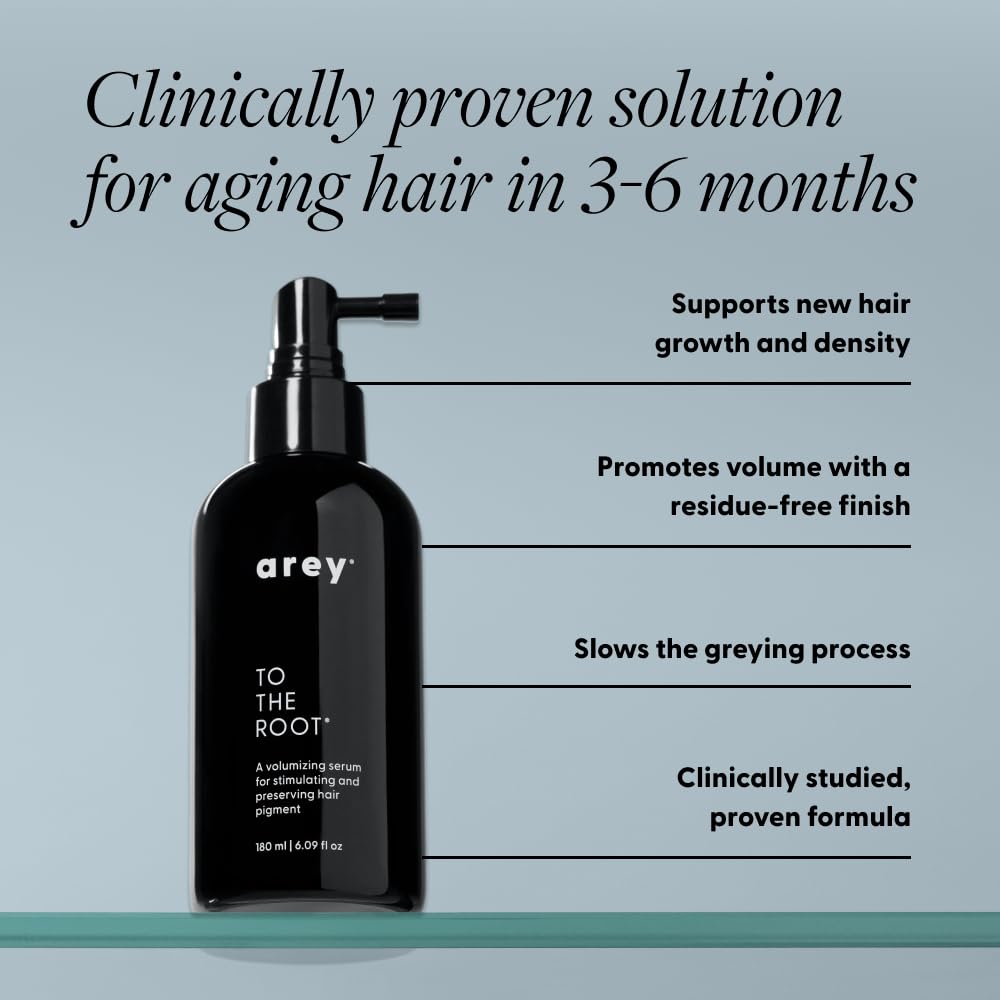 Arey dropper close-up showing clear serum texture and precise application