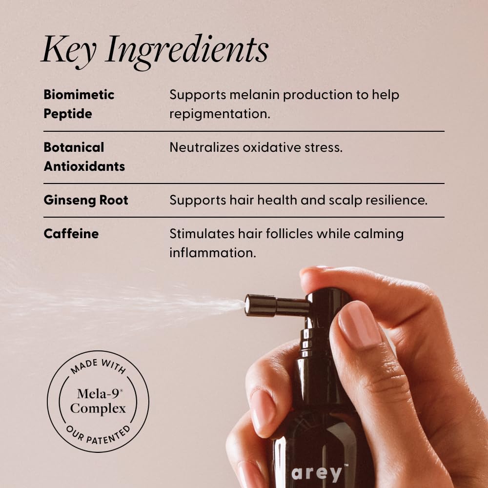 Arey scalp application demo with fingertip massage, promotes even distribution