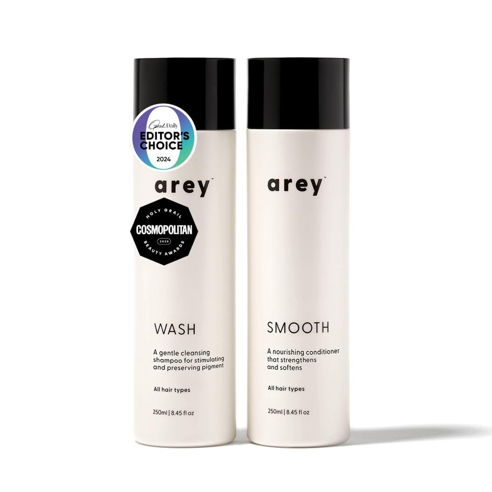 Arey front packaging showing both bottles and benefits
