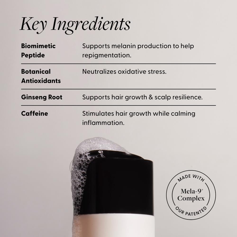 Arey shampoo lathering in shower for pigment-preserving routine