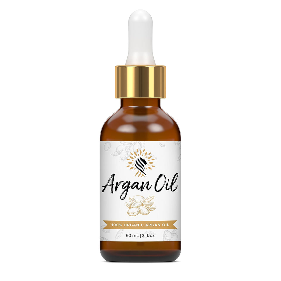 Argan Cosmetics front packaging showing bottle and label for clear product identity and trust
