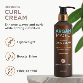 Argan Magic cream in hand demonstrating easy application benefit