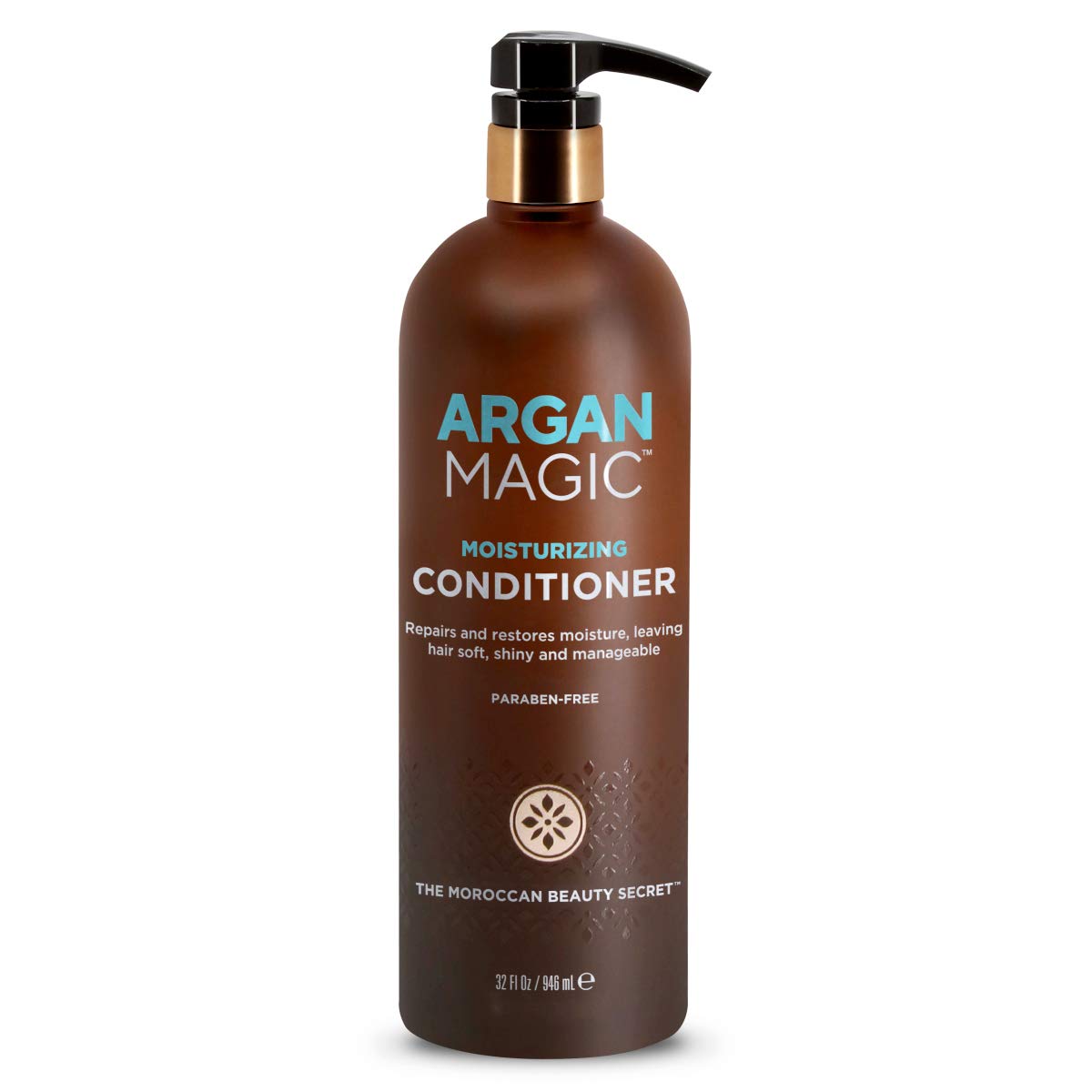 Argan Magic bottle on bathroom shelf in lifestyle setting for daily use