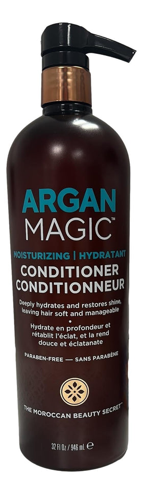 Argan Magic before and after hair strands showing improved manageability