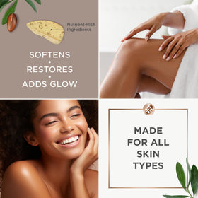 Argan Magic label detail emphasizing ingredients and paraben-free formulation benefits