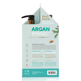 Argan Magic conditioner creamy pour demonstrating smooth detangling formula