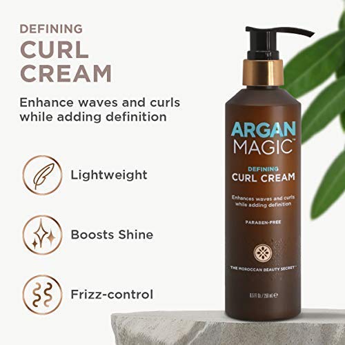 Argan Magic in-hand application demonstrating controlled spread and reduced frizz