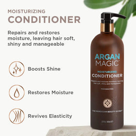 Argan Magic creamy conditioner texture demonstrating rich hydration
