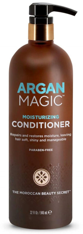 Argan Magic front bottle 32oz showing full label and benefits
