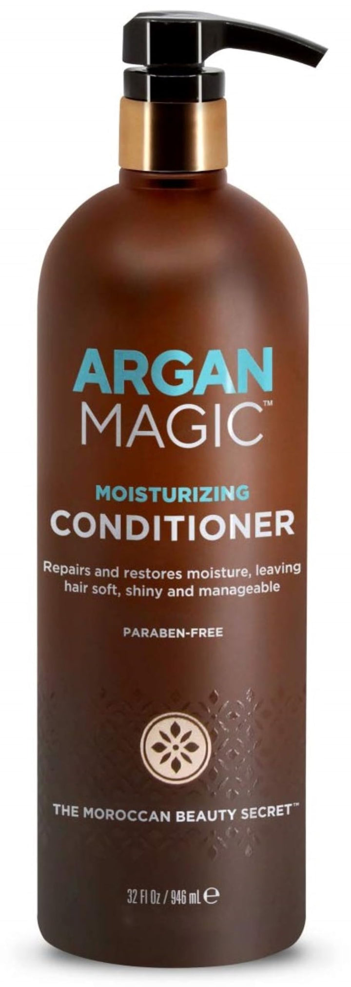 Argan Magic front bottle 32oz showing full label and benefits