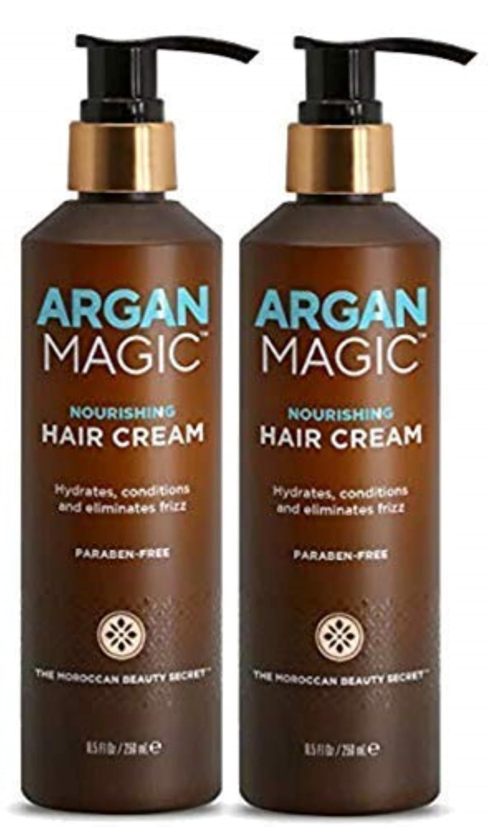 Argan Magic front packaging showing twin 8.5 oz tubs and product branding for value