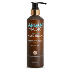 Argan Magic on bathroom shelf in routine setting adding convenience