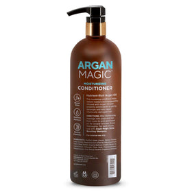Argan Magic pump and cap detail for easy dispensing and convenience
