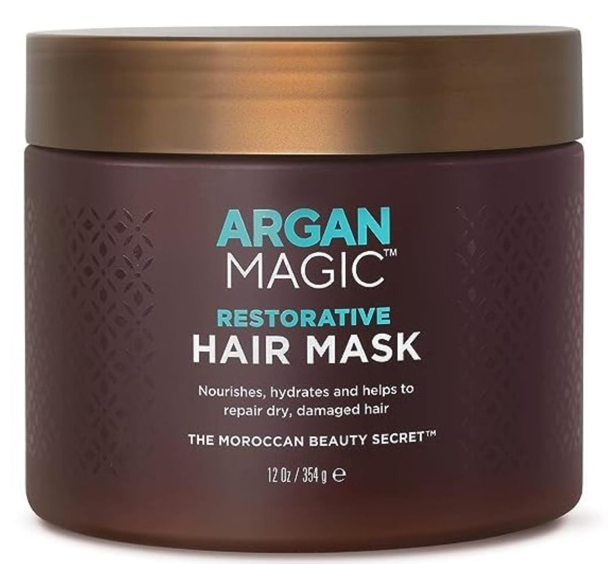 Argan Magic front jar view showing packaging and clear product identity and benefit