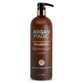Argan Magic with argan oil bottle illustrating nourishing ingredient benefit