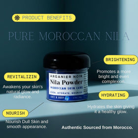 Arganier Noir paste applied as face mask, illustrating clarifying and brightening benefit