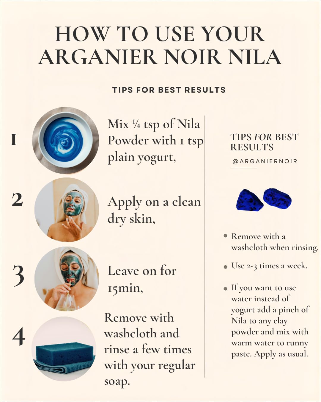 Arganier Noir close-up of fine indigo powder texture, demonstrating smooth blendability benefit