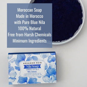 Arganier Noir soap lather in hand demonstrating gentle cleansing benefit