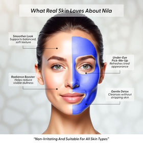 Argaviva mask applied on face in spa scene delivering refreshed surface texture