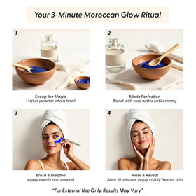 Argaviva mixed mask in bowl with rosewater for soothing, even-toned skin
