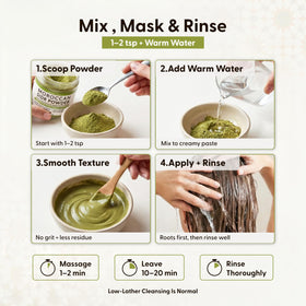 Applying Argaviva Sidr mask to scalp to lift buildup and oil