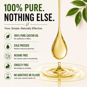 Aria Starr castor oil pouring to show rich texture and smooth application