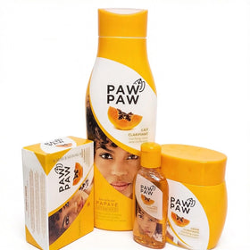 Arikit Paw Paw front packaging showcasing the four-piece kit for easy routine
