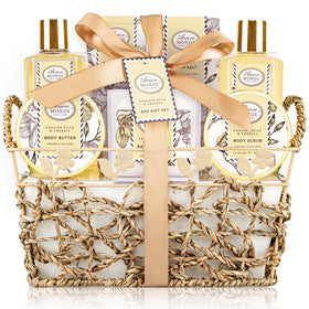 ArioseMonde basket front packaging showing complete nine-piece gift set