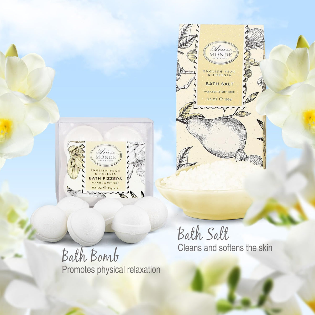 ArioseMonde bubble bath foam in bathtub demonstrating rich lather